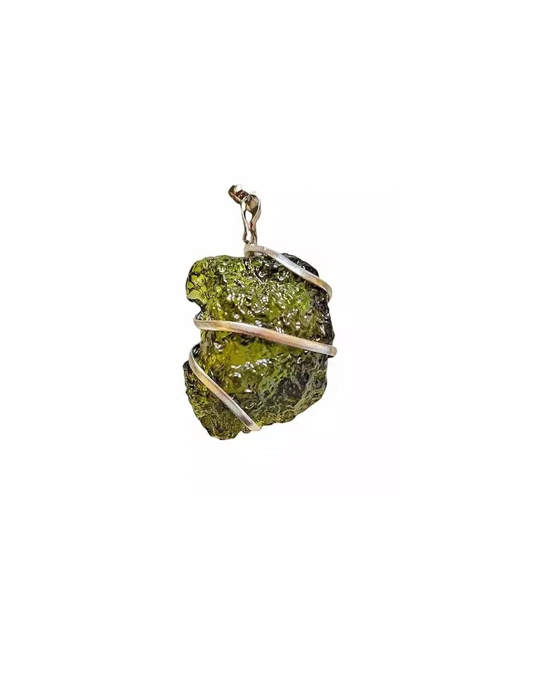 Genuine Moldavite Pendant Green – Certified Natural Stone Energy Jewelry