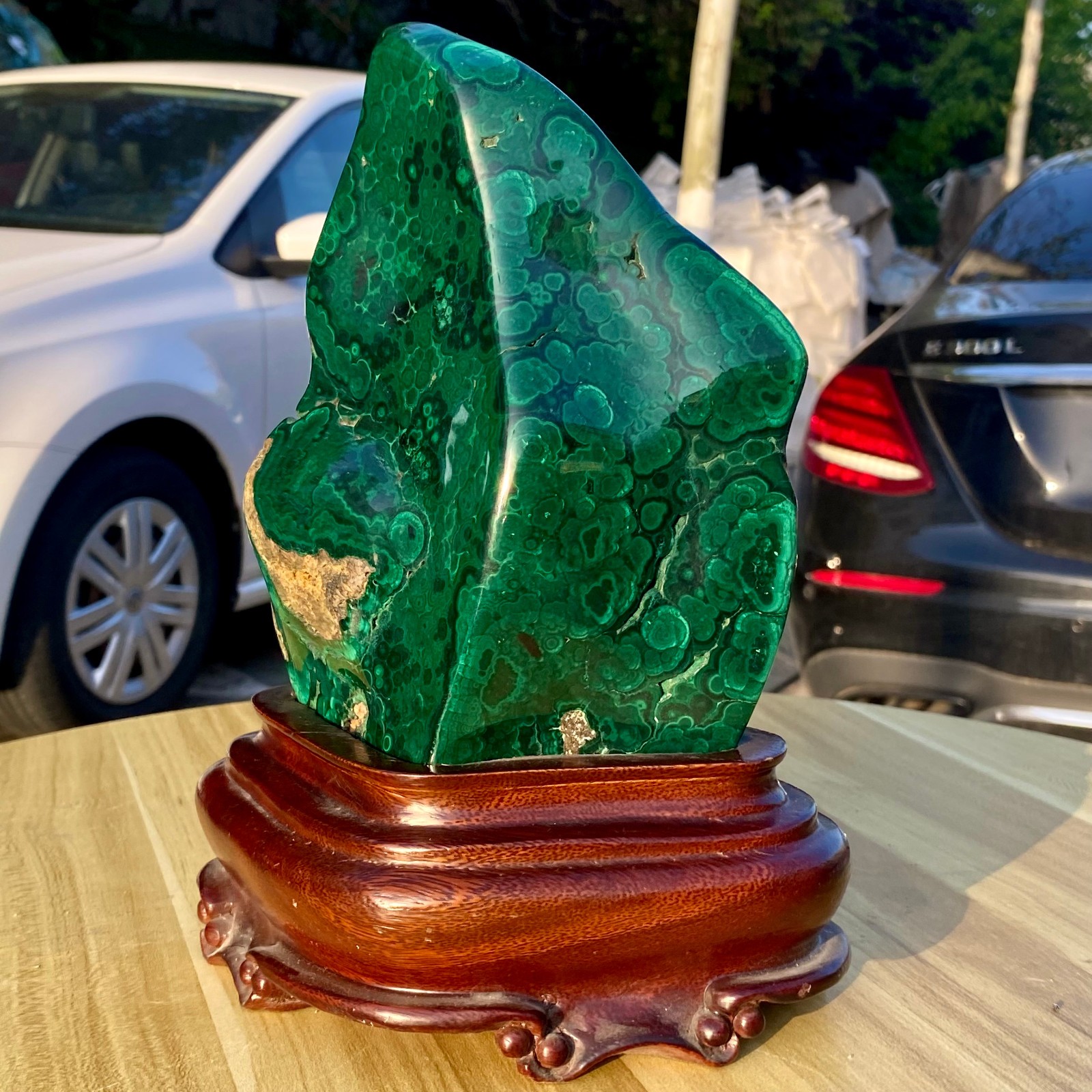 7.71LB TOP Natural Malachite crystal quartz Mineral specimen Reiki gem
