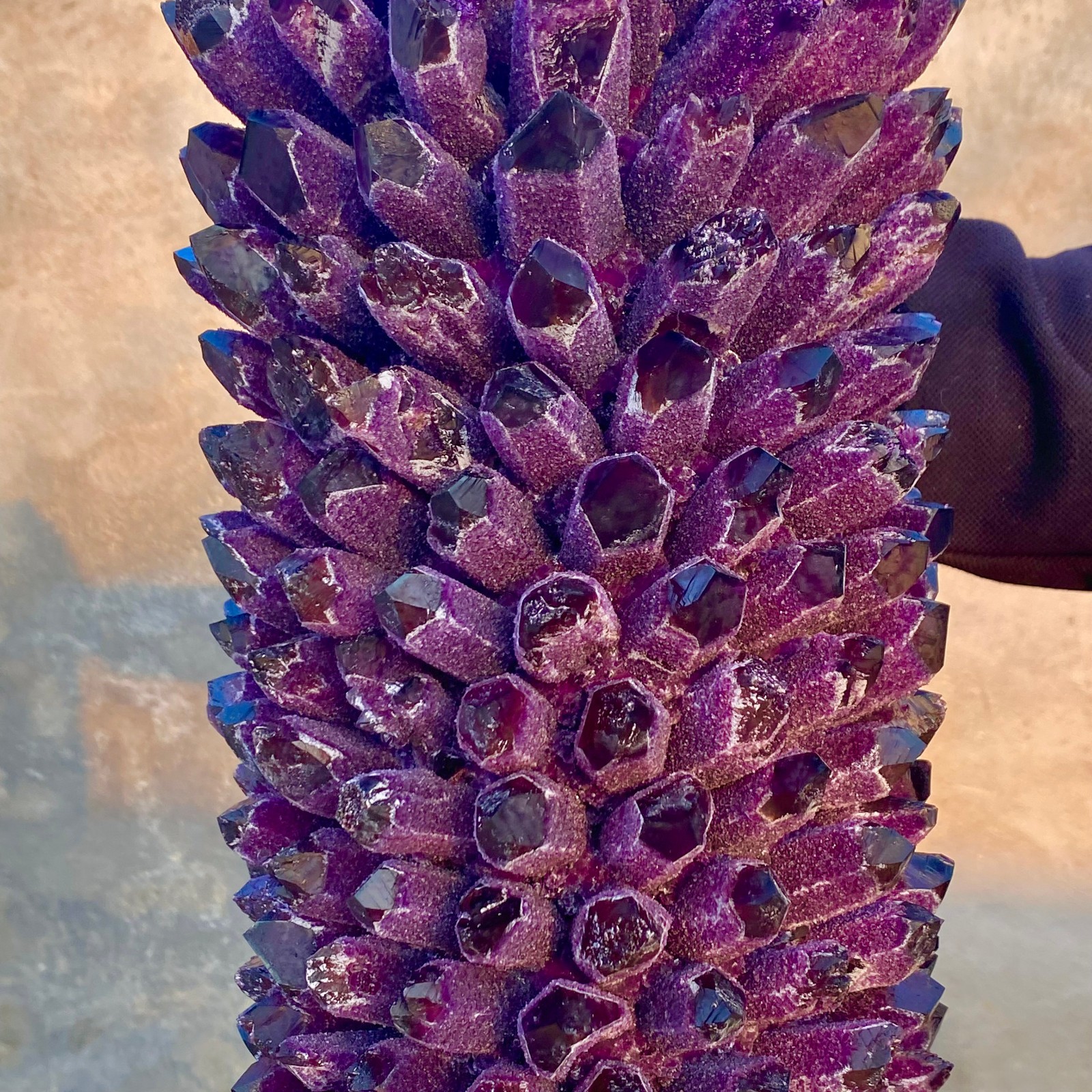 32.73LB Natural Purple Crystal Cluster/Flower Shape Mineral Specimen healing