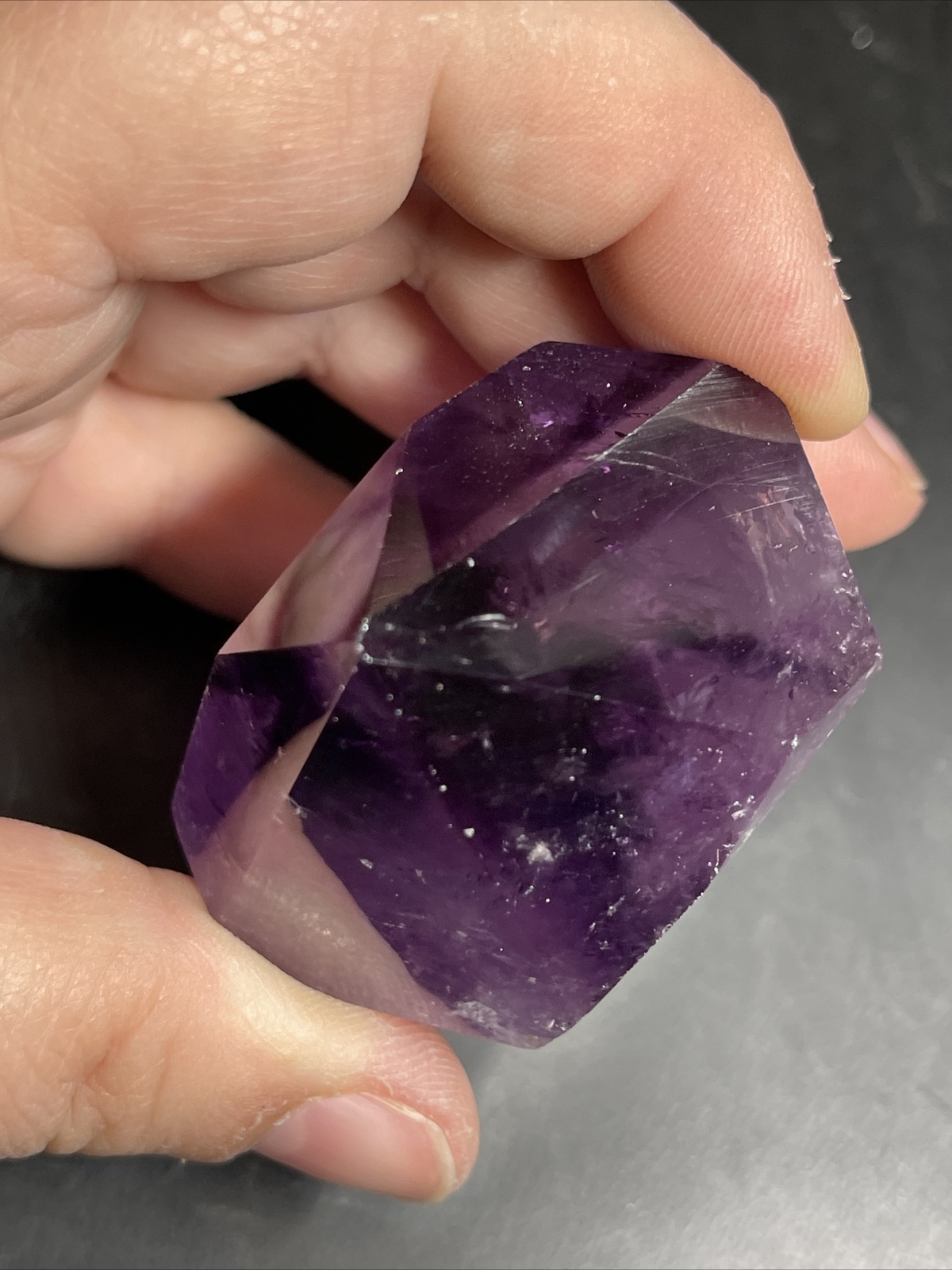 Phantom Smoky Amethyst Crystal Generator Tower 2.2in x 2in x 1.2in 105g