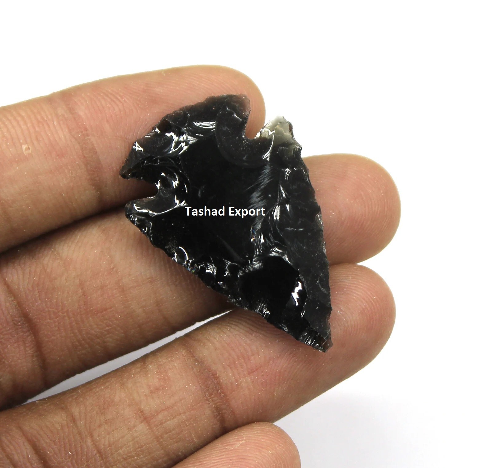 50pcs Handmade Obsidian Arrowheads 1–1.25″ –Handmade Carved Stone Arrow Head Lot