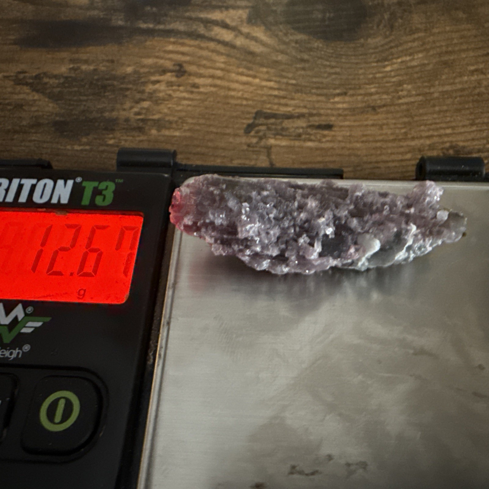 Purple Tourmaline w Lilac Lepidolite, Minas Gerais, Brazil, 12.5gr (Pseudomorph?