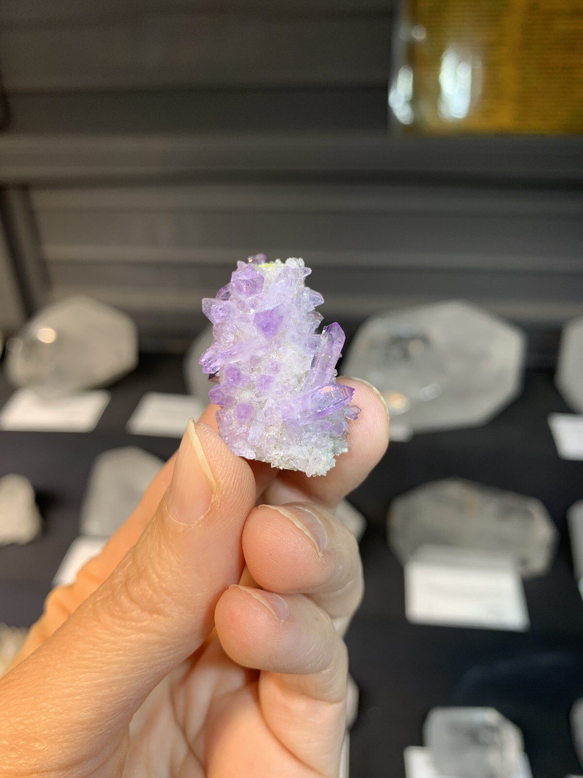 Vintage Mini Purple Lilac Amethyst Crystal Cluster, Veracruz Mexico