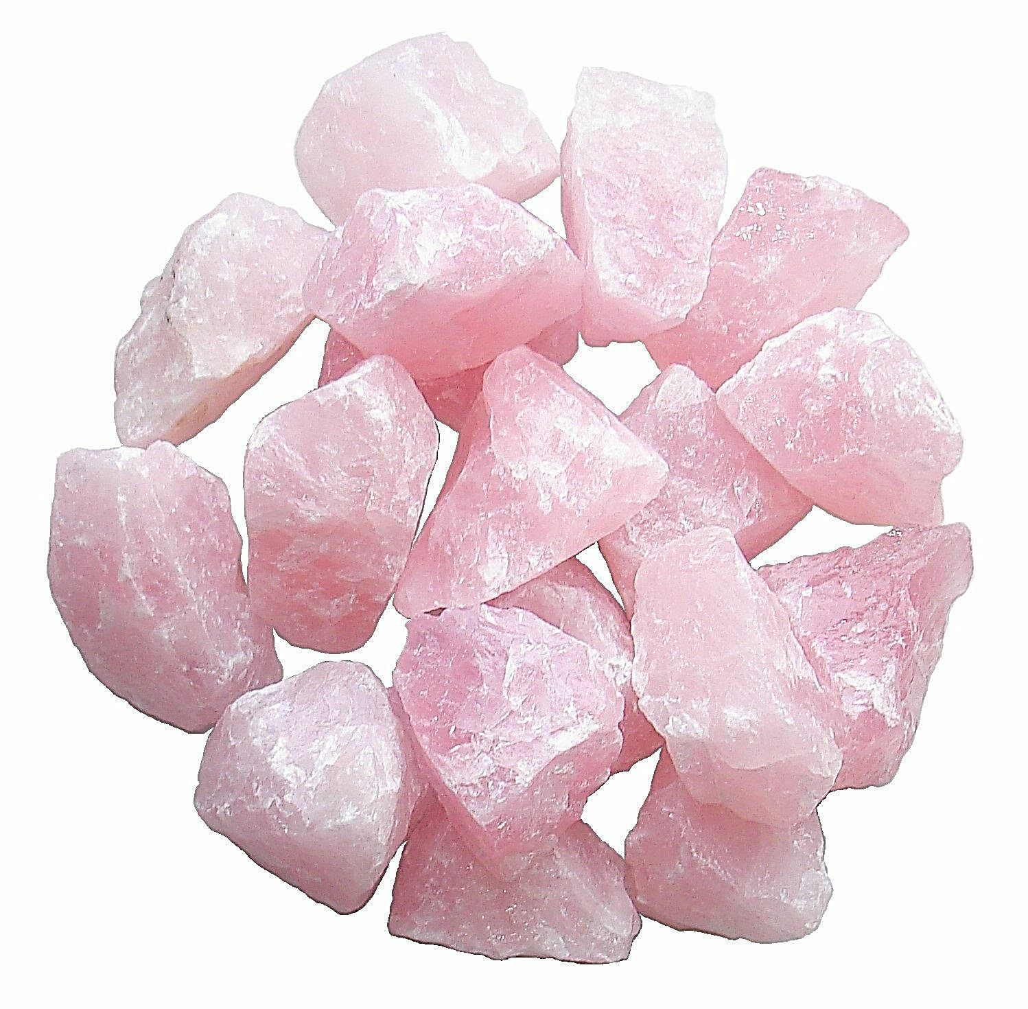 NATURAL – (1) Rose Quartz Natural Rough Crystal Specimen with Description Card