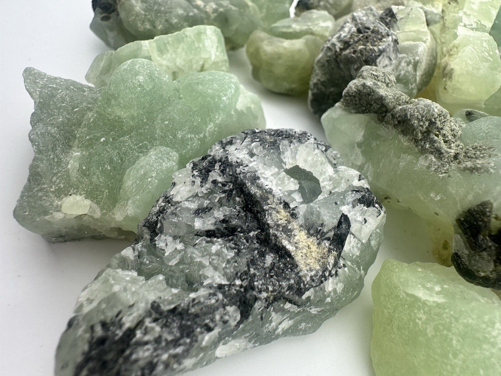 1 8 lb Prehnite with Epidote Inclusions from Mali Jewelry Making Gemstones