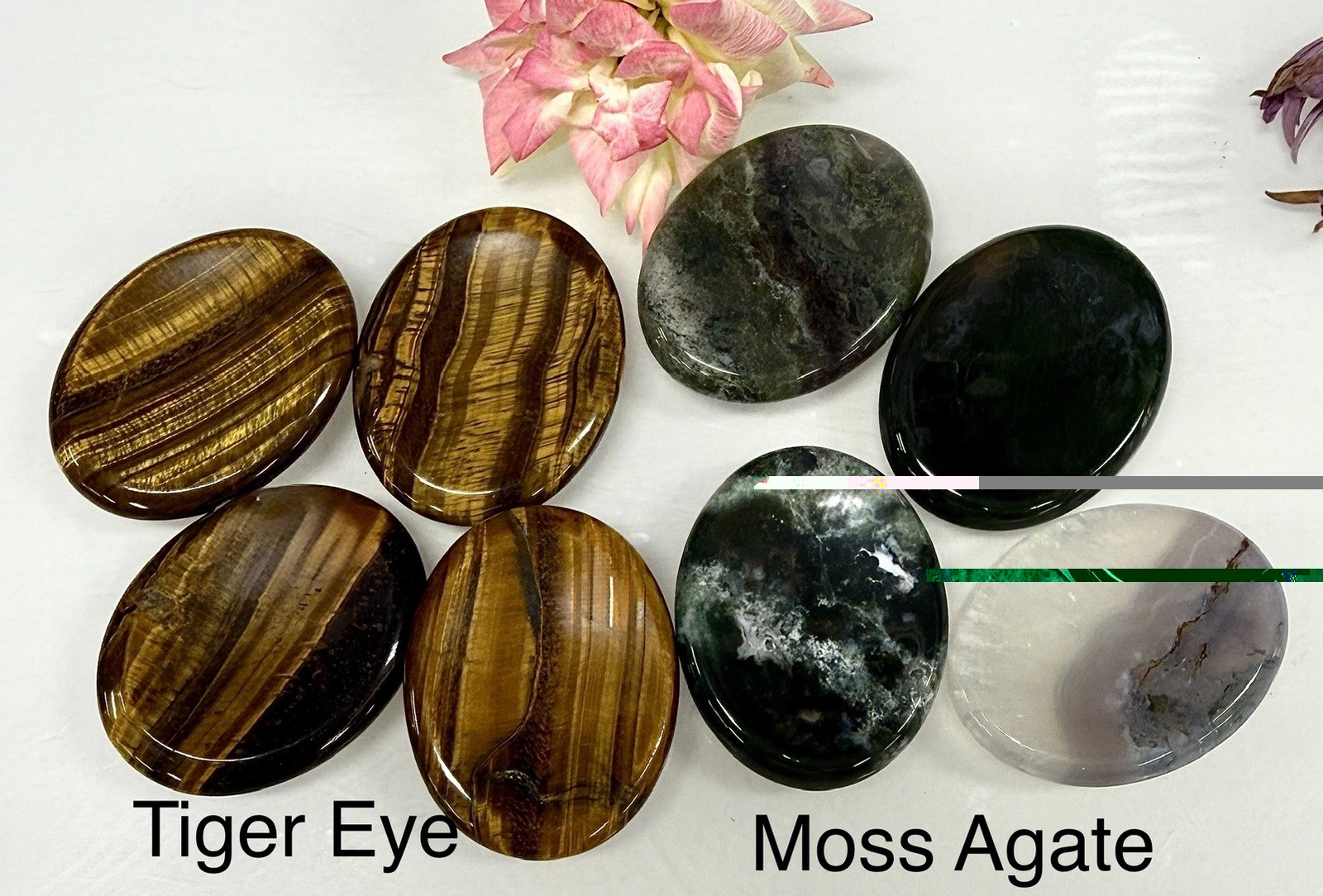 Wholesale Lot 9 PCs Natural Mixed Crystal Worry Stone Healing Energy