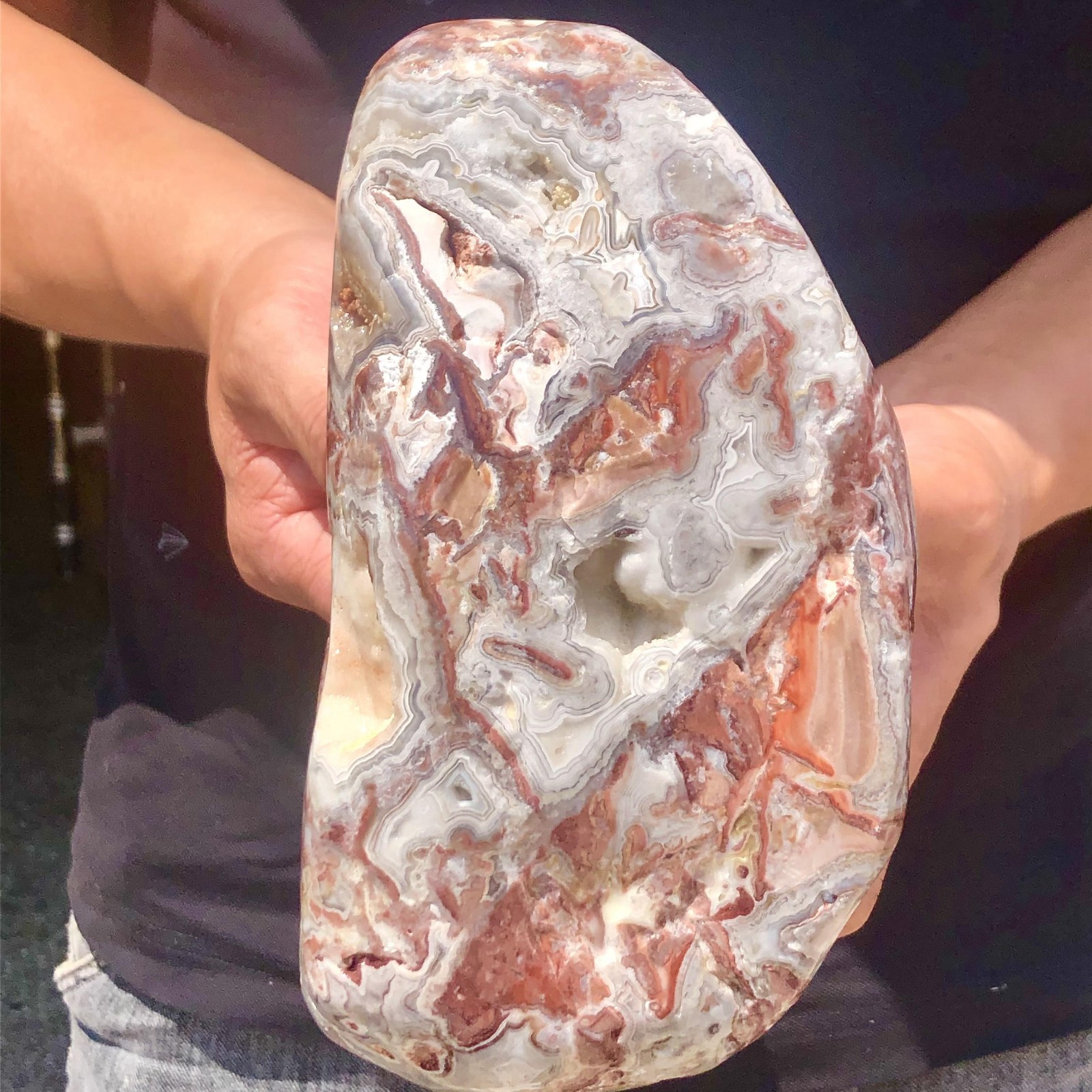 5.76lb Natural Crazy agate stone quartz crystal cluster mineral samples