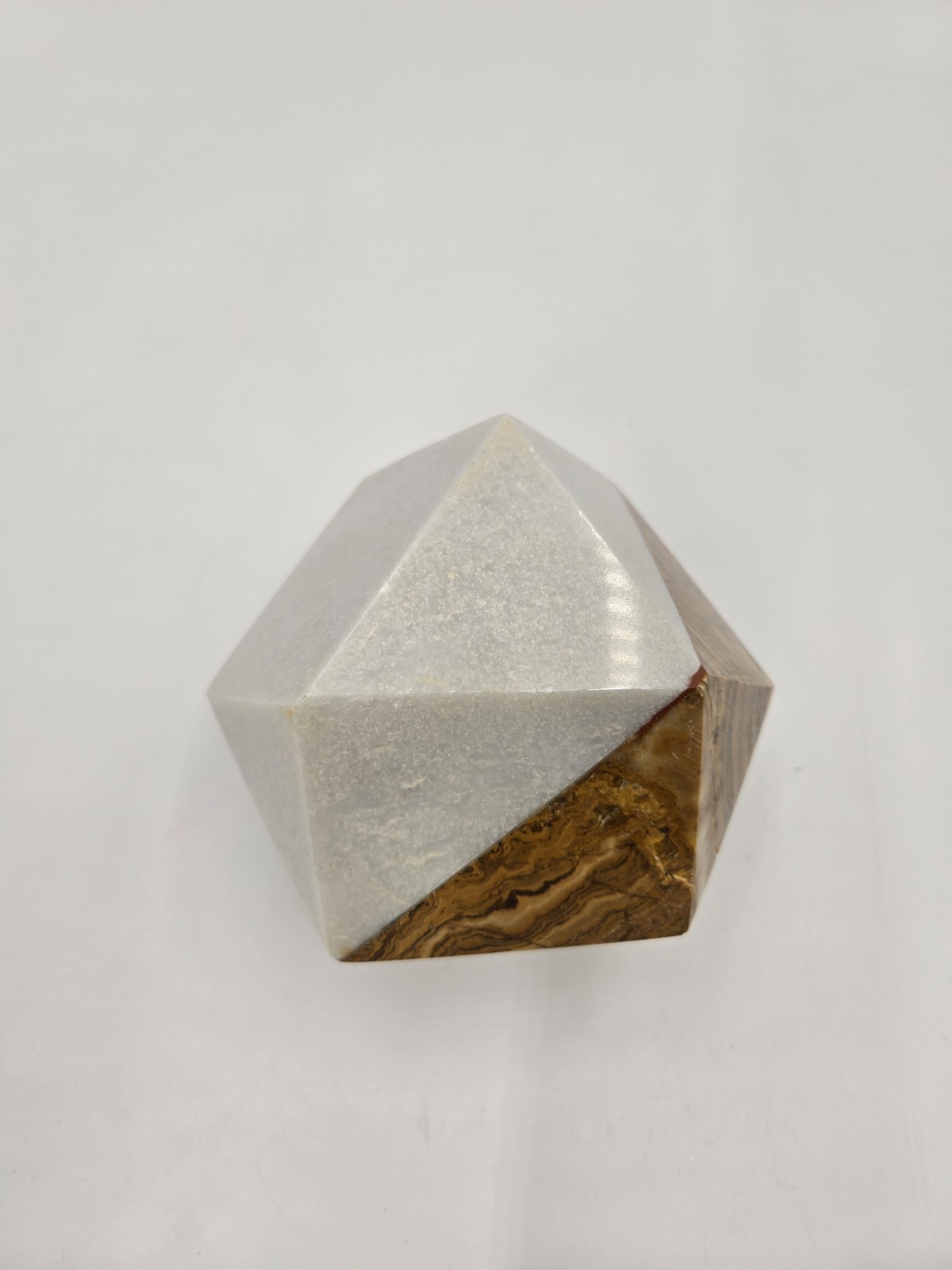 Quartz Marble Geometric Paperweight Decorative Tonal Natural