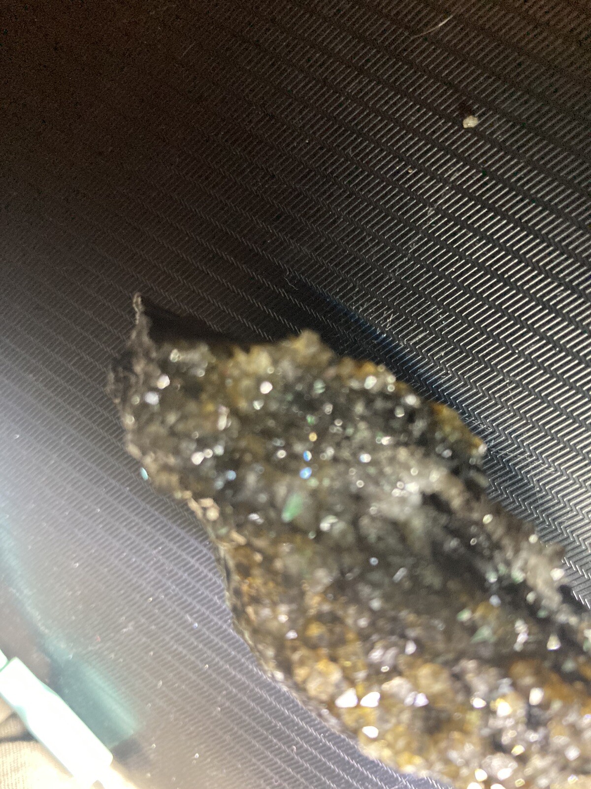 Gold Crystalline With Black And White Crystalline