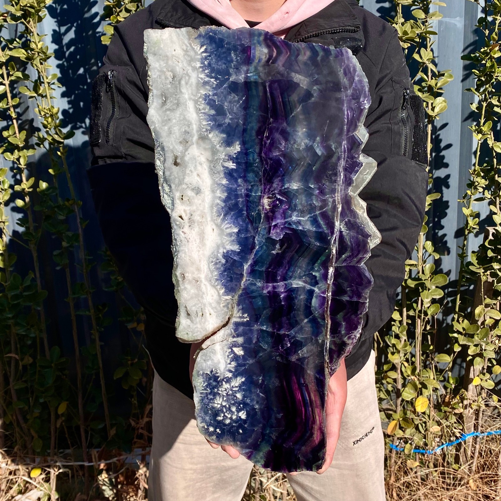 11.46LB Natural beautiful Rainbow Fluorite Crystal flake original stone specimen