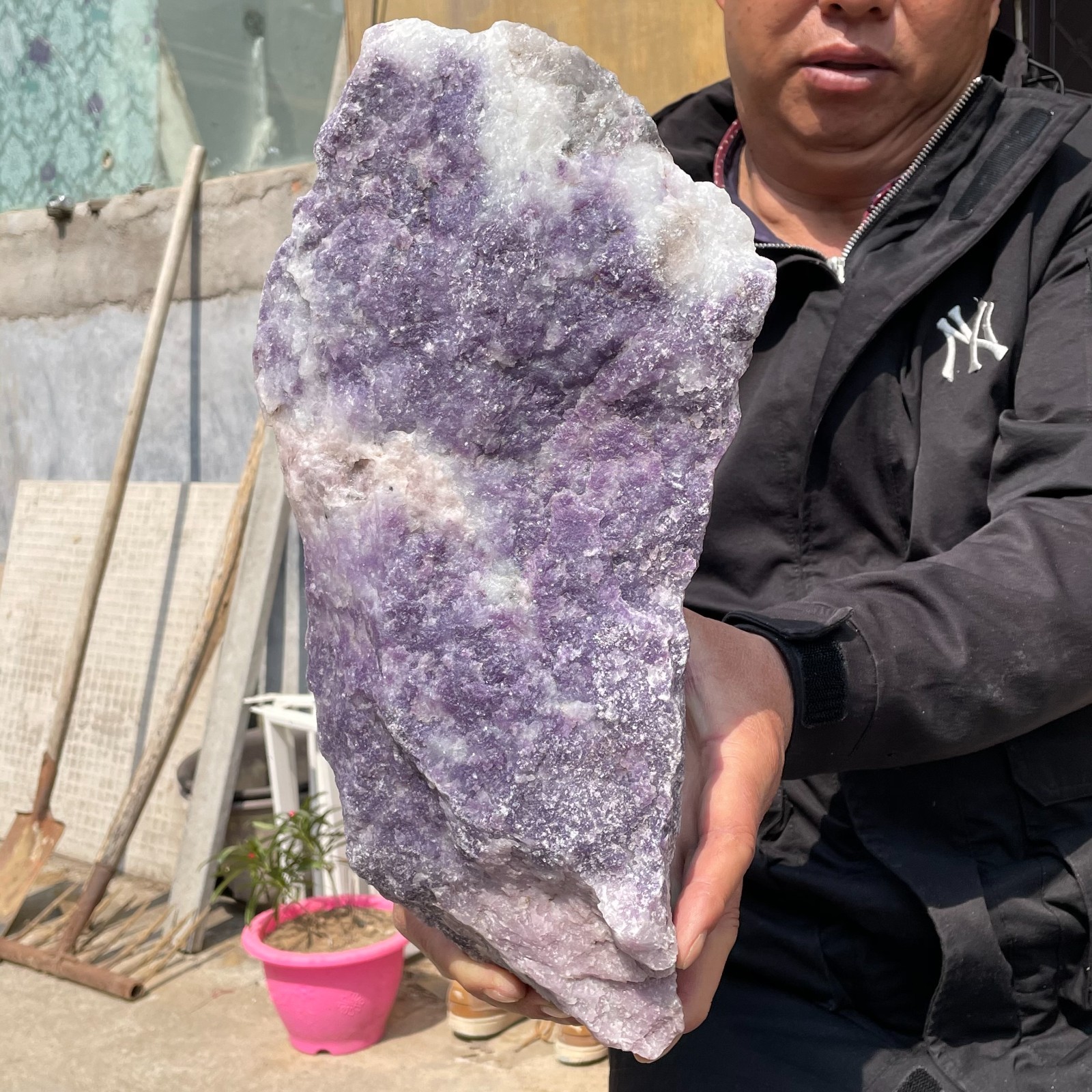 5450g Large Natural Purple Lilac Jade Raw Stone Quartz Mineral Specimen