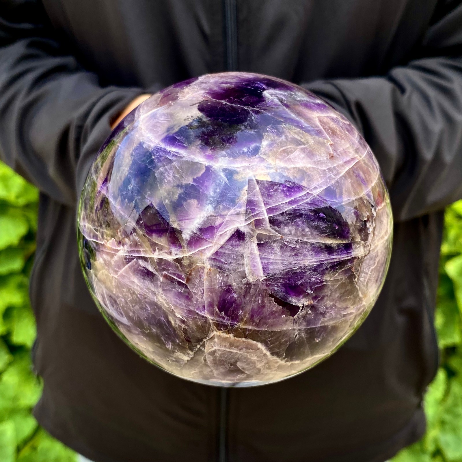2.99LB Natural dreamy amethyst Quartz Sphere Quarzt Crystal Ball reiki