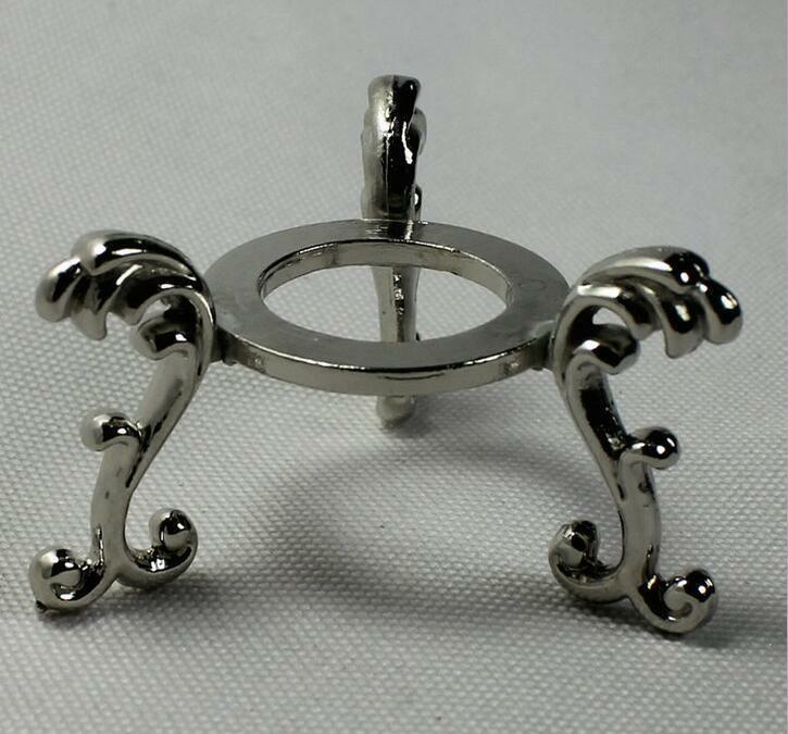 3Pcs Metal Crystal Ball Stand Tri 3 Leg Elegant Sphere Holder Multicolor