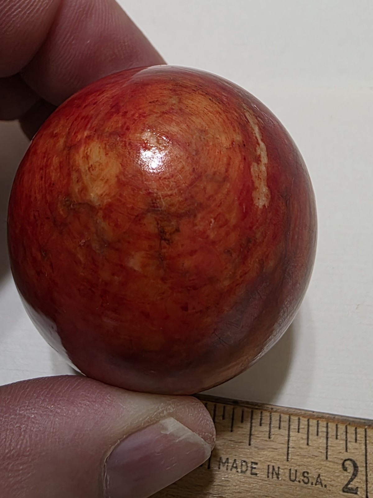 Elegant Polished Red Jasper Egg. 2.25 Inches Tall. Natural Stone Healing Crystal