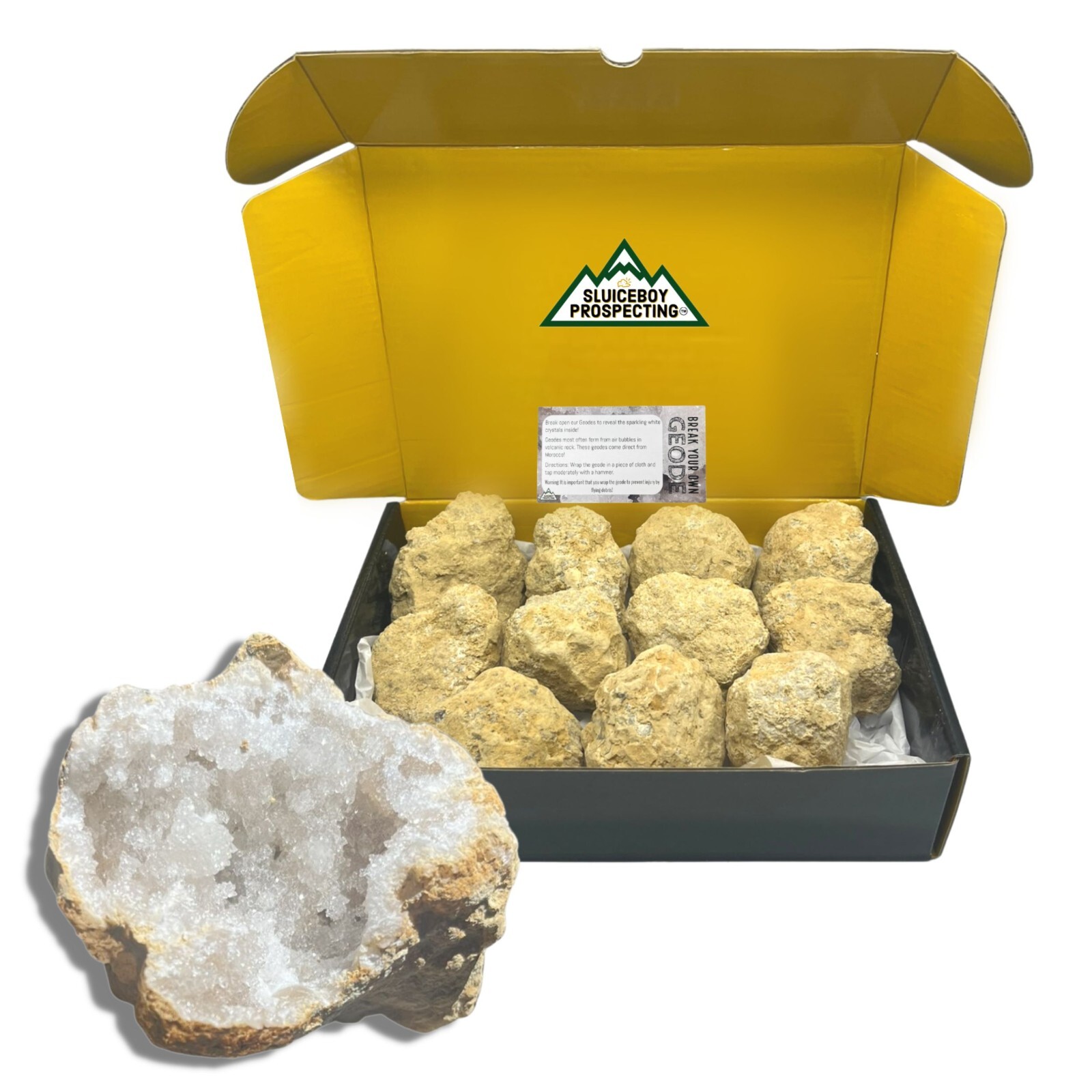 Break Your Own Geodes! IN BOX | Raw, Uncut Crystal Geode Specimens | MEDIUM