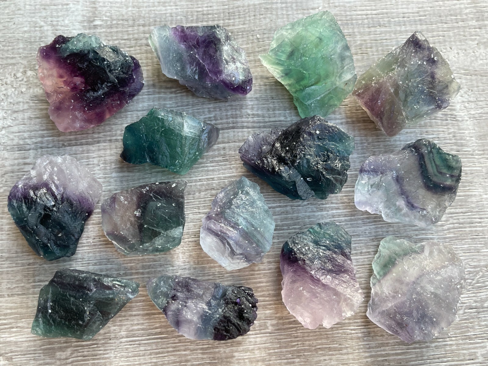 Grade A+ Fluorite Raw Natural Stone, 1.5 – 2 inches Fluorite Rough,Wholesale Lot