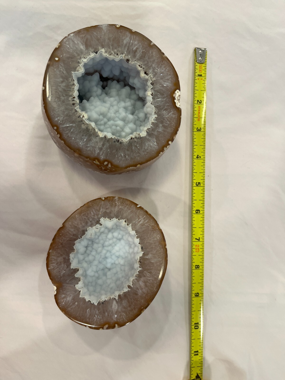 Brazilian agate geode, 4x4x4.5 in. 3.1 lbs, no stand ($200 or best offer)