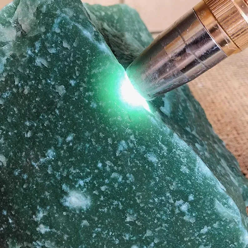 3Pcs Natural Green Emerald Raw Quartz Stone Crystal Unique Mineral Specimen Gift