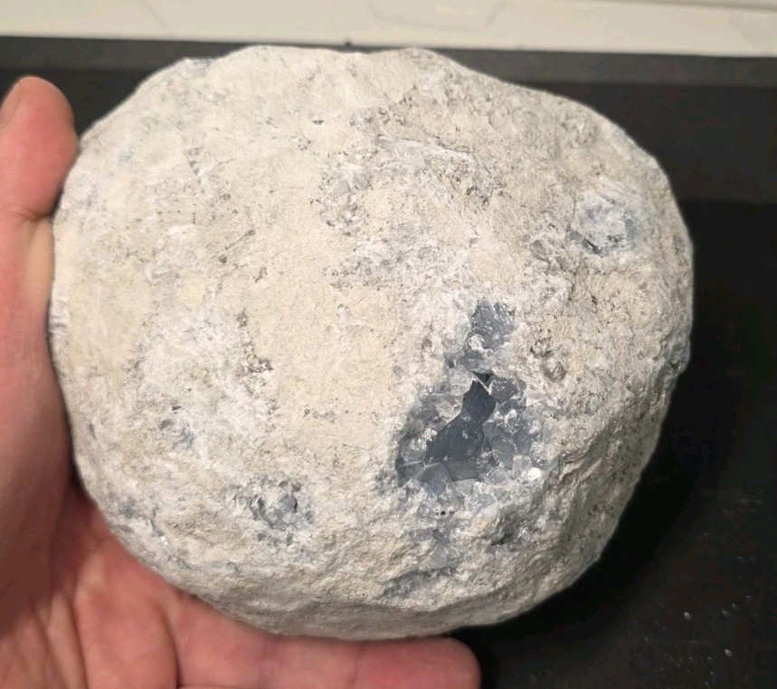 5lb 6″ Natural Blue Celestite Crystal Geode Quartz Cluster Mineral Specimen