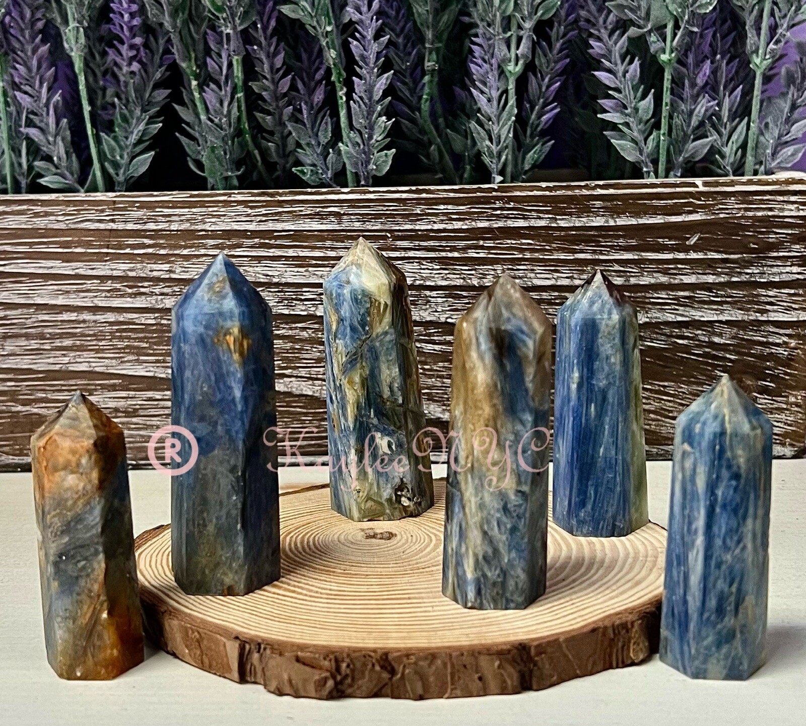 Wholesale Lot 1 Lb Natural Blue Kyanite Obelisk Tower Point Crystal