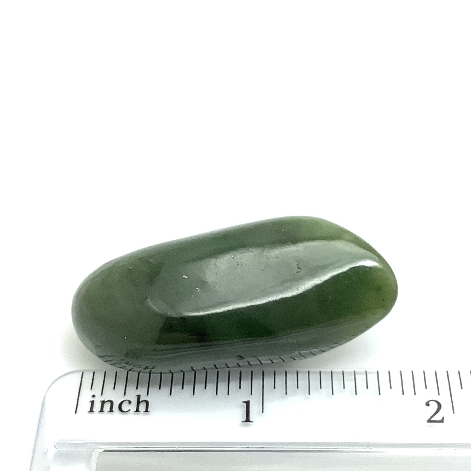 Siberian Jade Pebble Primo Green Polish Nephrite Jade Stone Specimen Siberia 23g