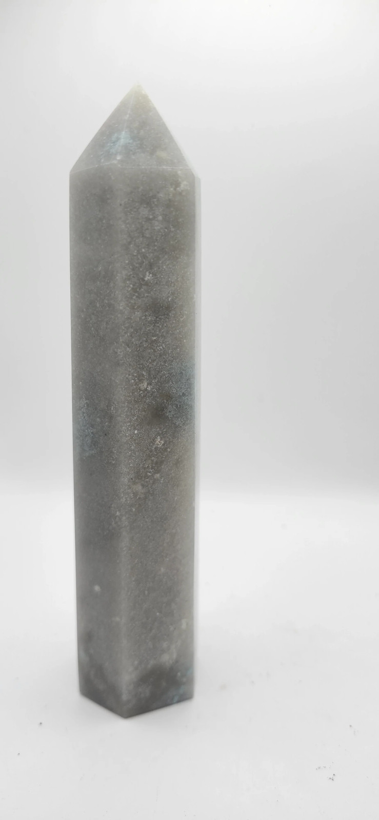 Blue and gray aventurine tower 10 ounces, 6 inches