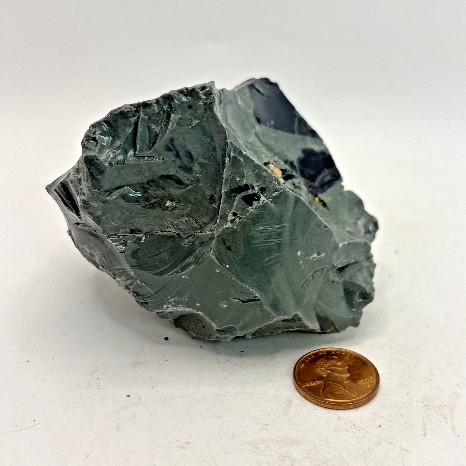 Beautiful Spider Web Obsidian Specimen 292 Grams Almost All Gray