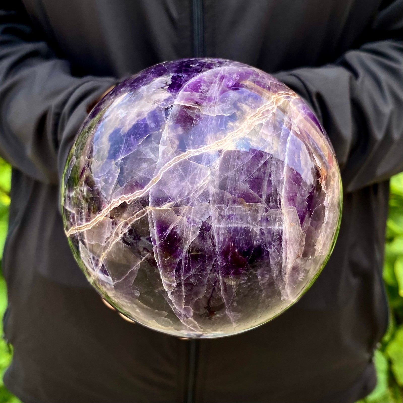 2.99LB Natural dreamy amethyst Quartz Sphere Quarzt Crystal Ball reiki