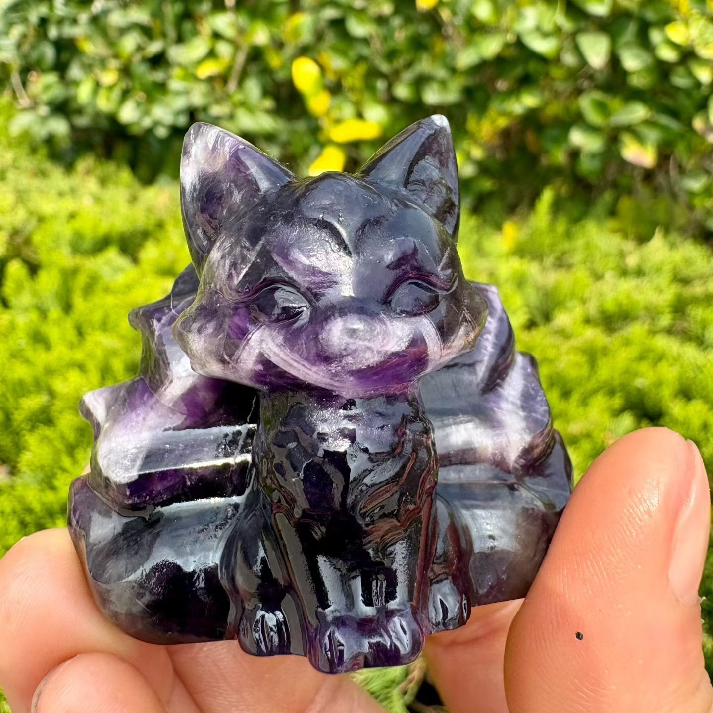 1pc Natural Mixed Fox Quartz Carved Skull Crystal Reiki Healing Gift Decor