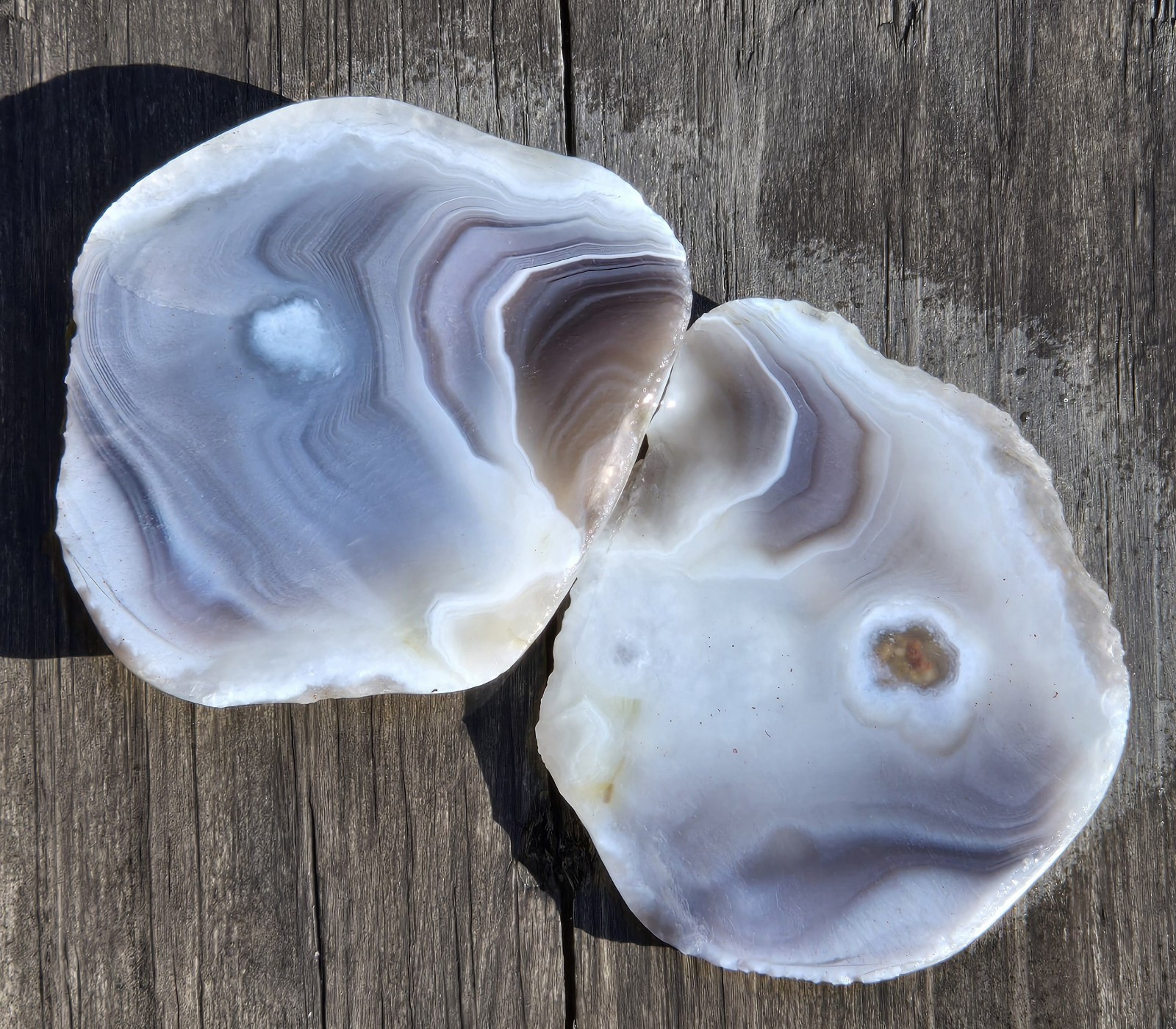 Botswana Agate Cut In Half – Rough, Natural, Not Polished