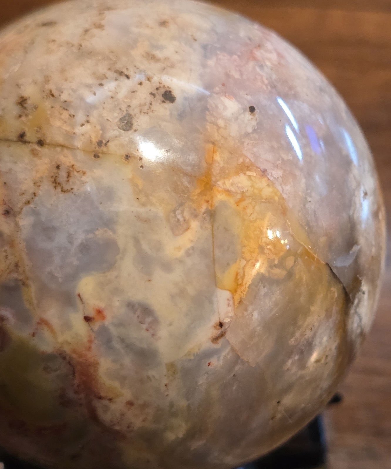 2½” Polished Marble Granite Stone Ball Sphere Orb Multicolor Cream Paperweight