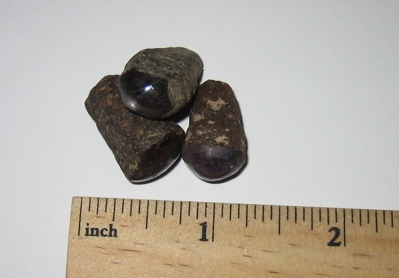 3 PART POLISHED 0.7″- 1″ NATURAL ROUGH ‘STAR SAPPHIRE’ CRYSTALS INDIA ~ 21.5g *1