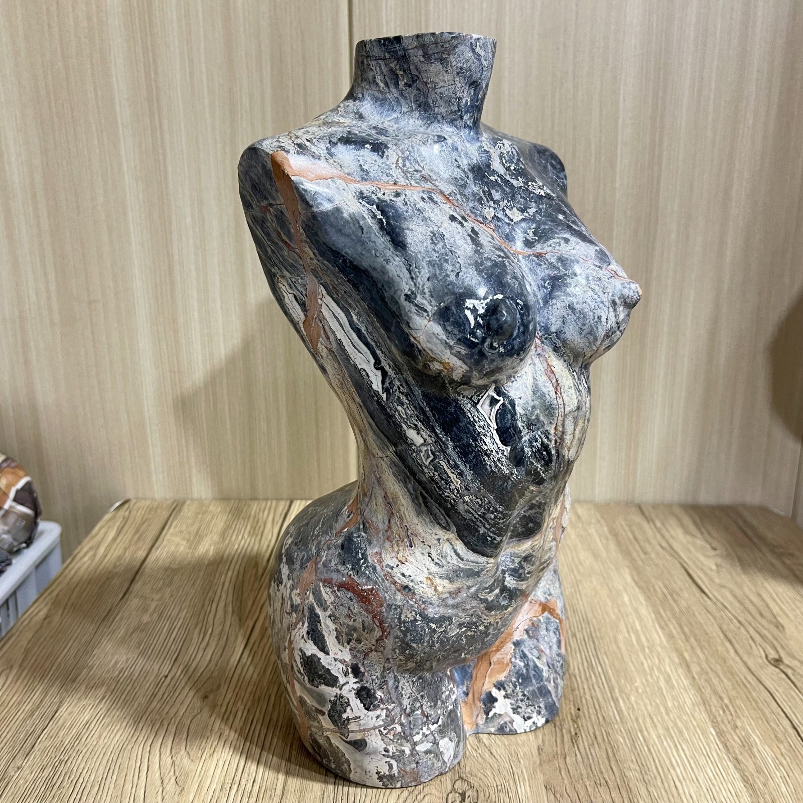 26.73LB big！Natural Pablo Picasso quartz carved crystal Energy female model