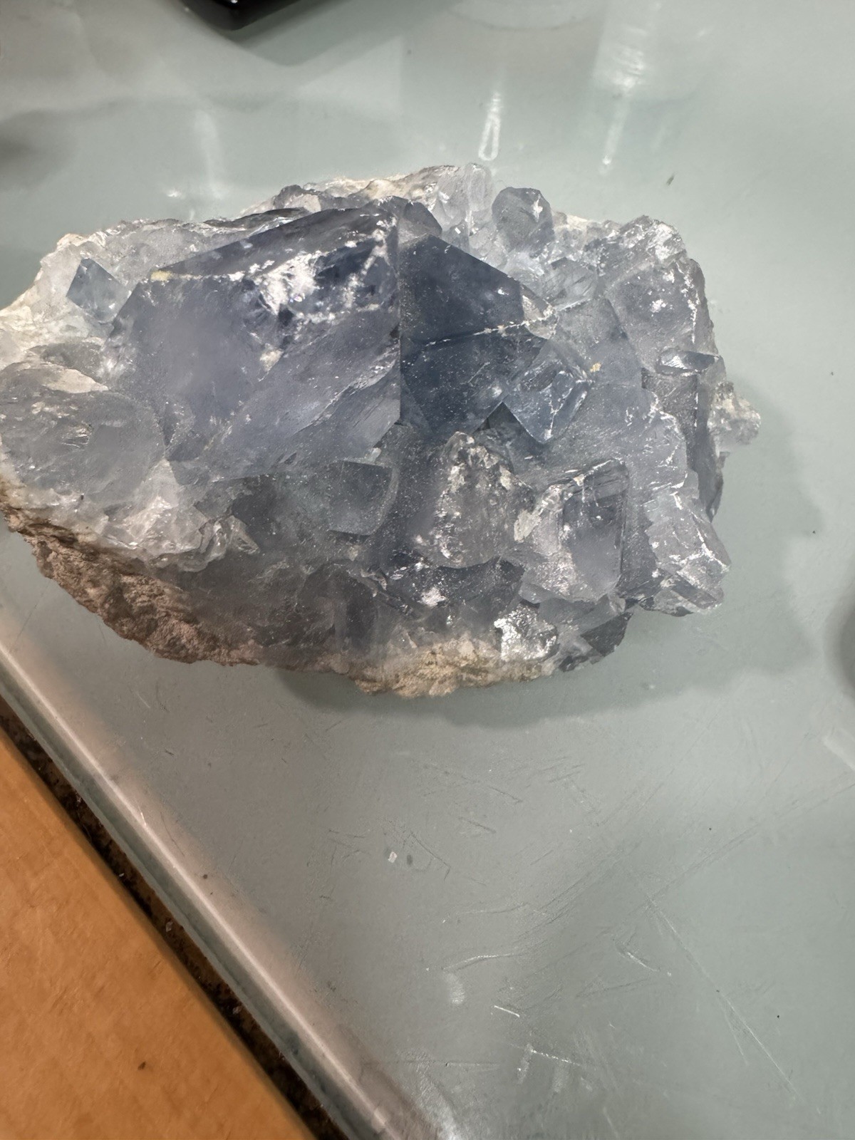 1..8 Lbs Natural Blue Celestite Geode Quartz Crystal Mineral Specimen Healing