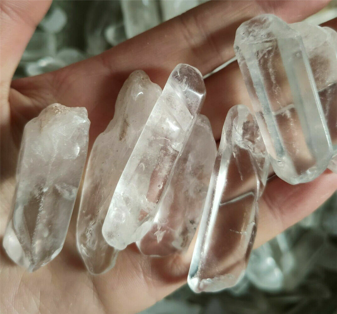 100g 4-8pcs Natural Quartz Crystal Polished Points Terminated Wand Specimen
