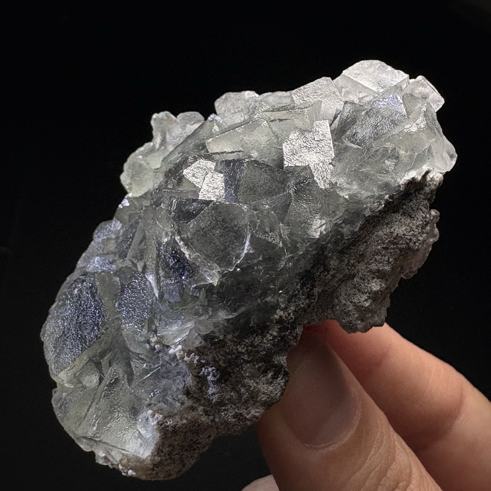 Natural Crystal Water Clear Fluorite Cluster Xianghuapu China Specimen B62