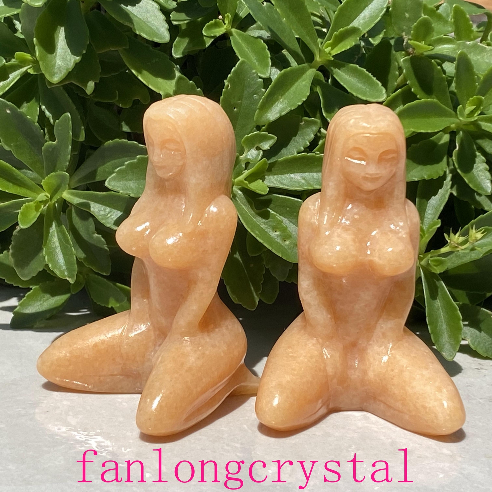 3″ Natural Sunstone Women Naked Quartz Crystal Skull Carved Goddess Reiki 1pc