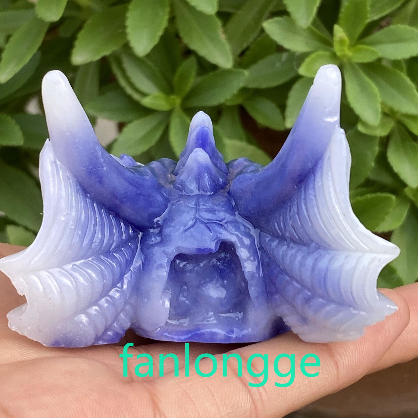 3.5″ Luminous Stone Pink Dragon skull Carved Quartz Crystal Gift Healing 1pc