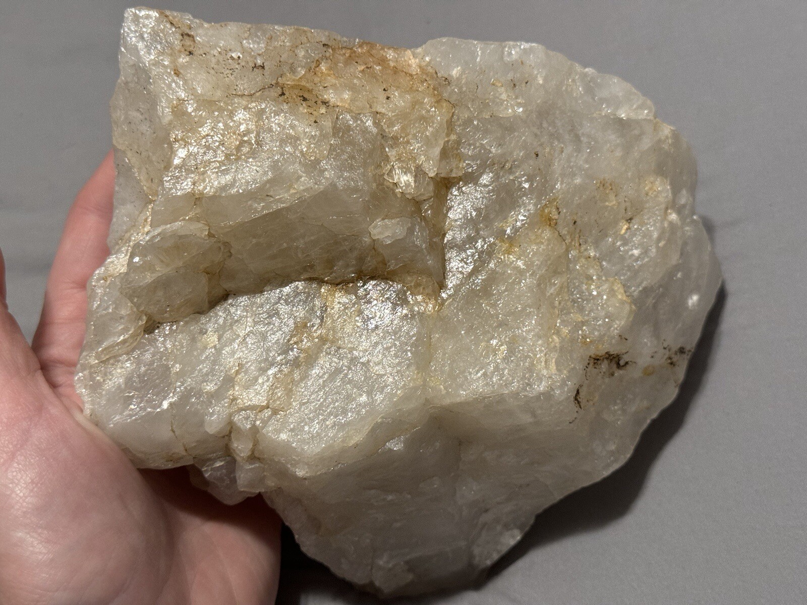 6.6lb Clear Smoky Quartz Crystal Cluster Rainbow Luminescent Rough Specimen