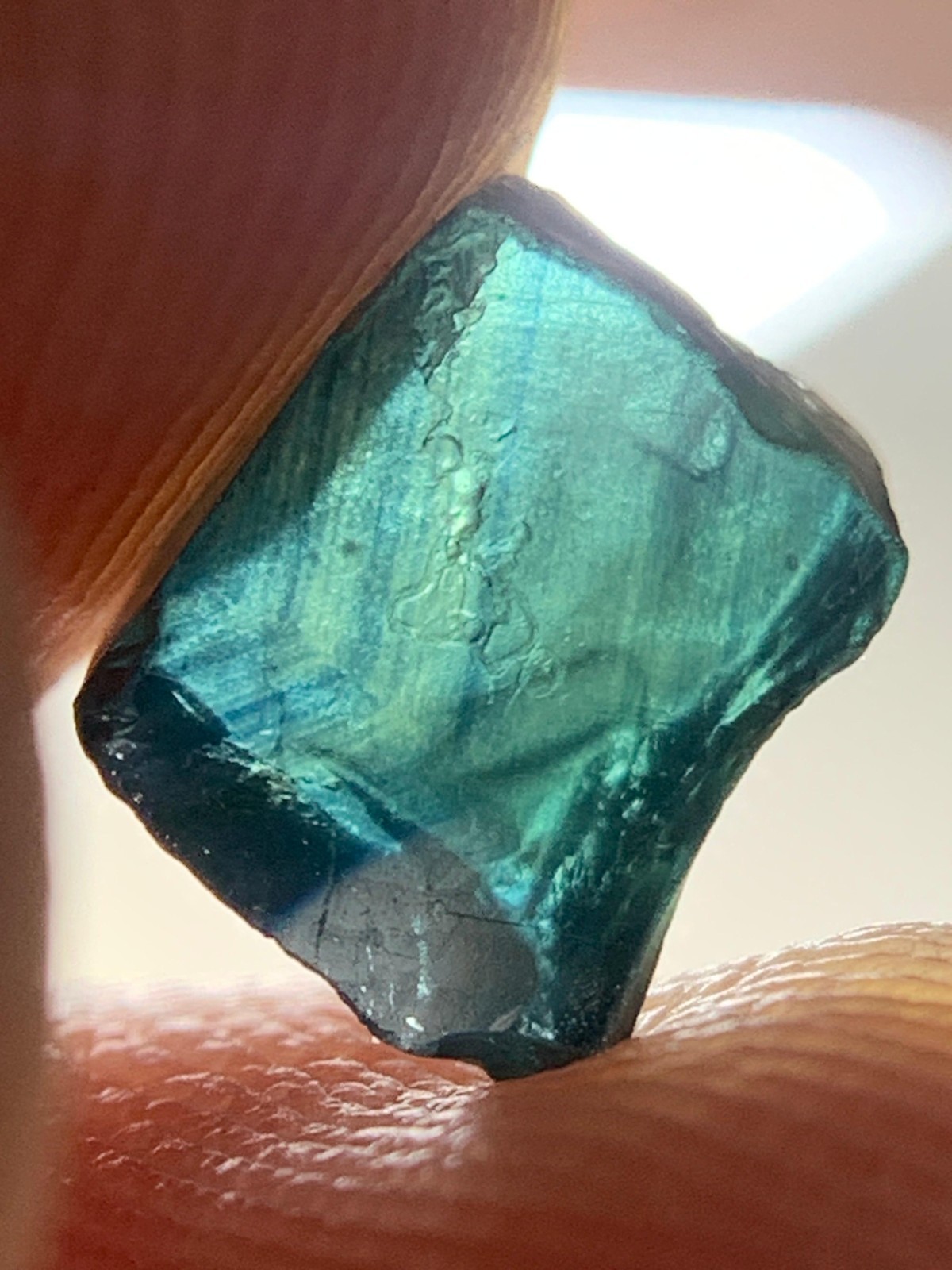 1.50 Crt Amazing Facet Grade Teal Sapphire Rough Piece @Madagascar