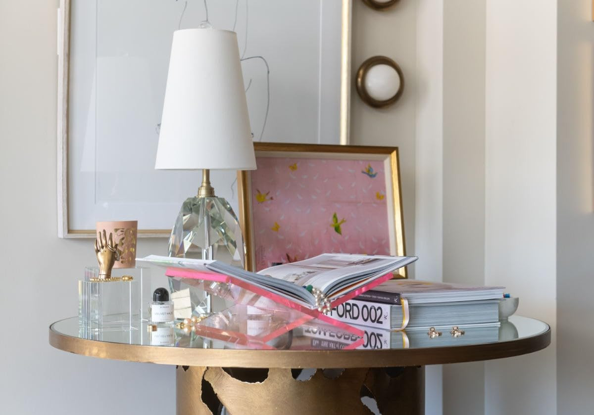 Lucite Galerie Book Display Stand – Elegant Acrylic Book Holder for Coffee Table