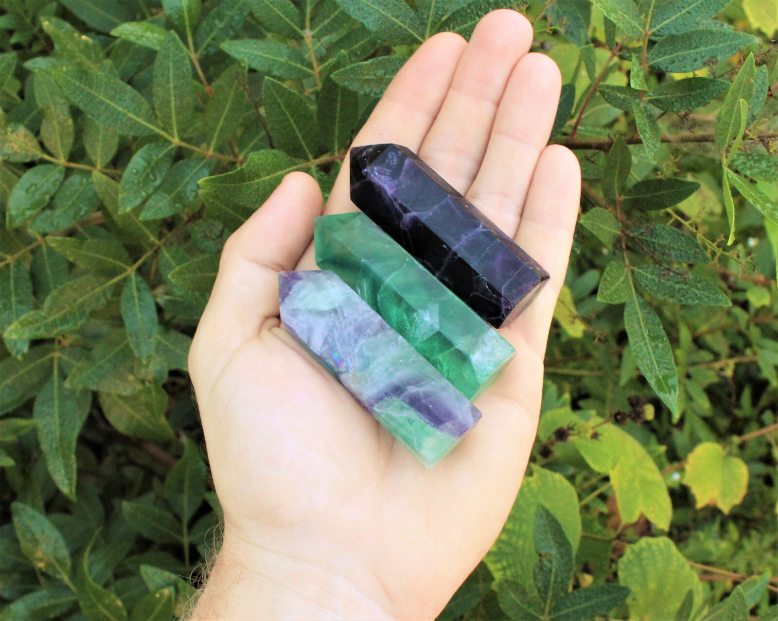 Natural Fluorite Generator / Obelisk, 2.5-4″ (Fluorite Tower, Rainbow Fluorite)