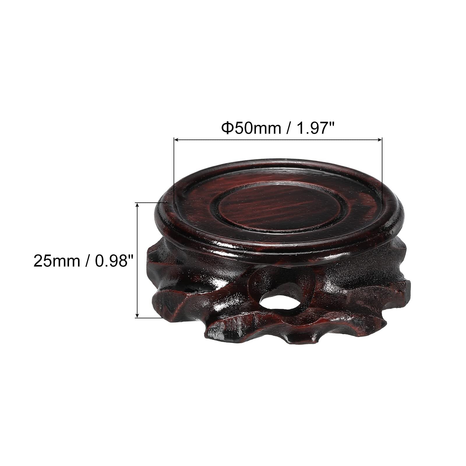 Wooden Stand Holders Displays Base 50mm Diameter Black for Vase Bonsai Stone …