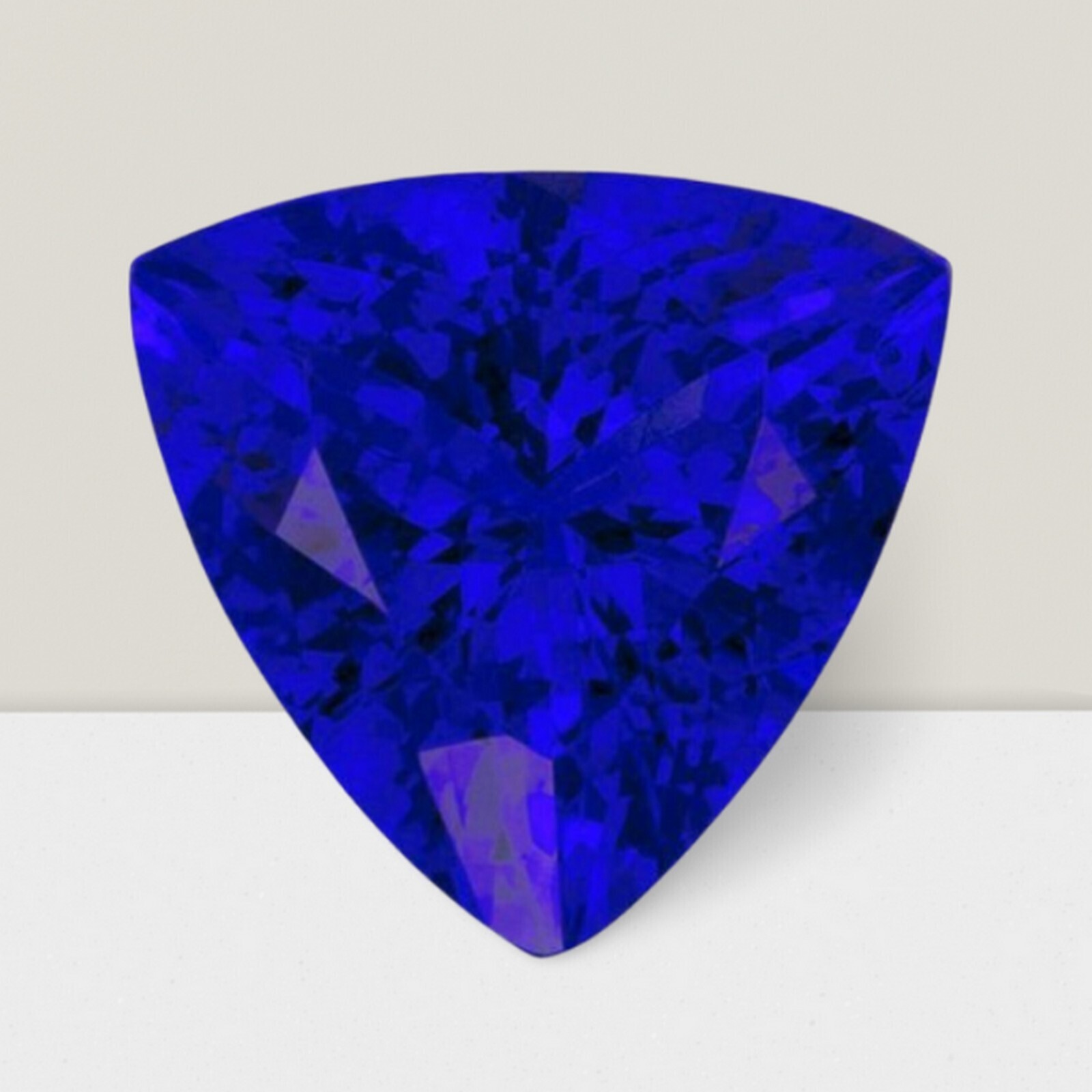 Tanzanite Trillion Cut Gemstone 1.2 Cts – 7 mm Lustrous Loose Gem