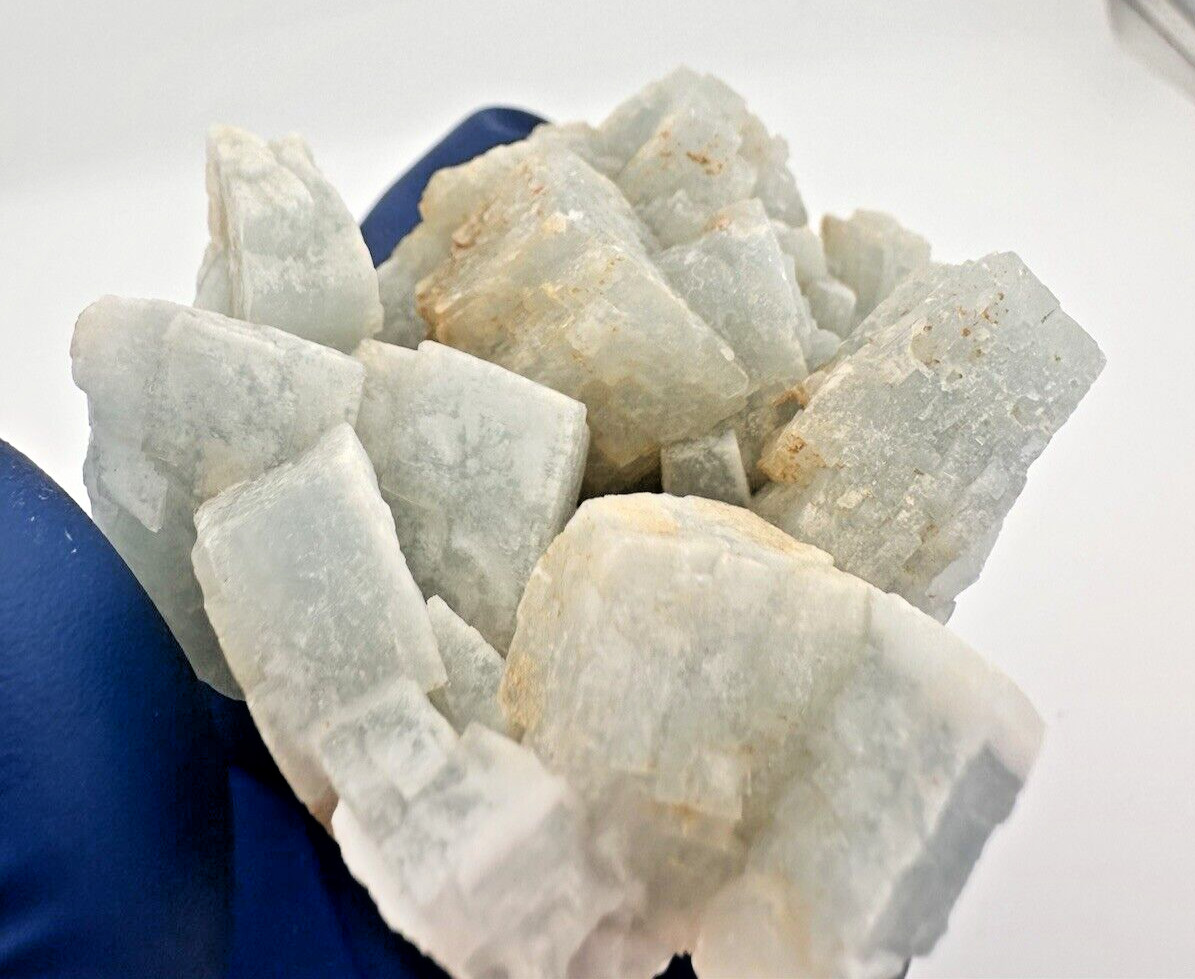 Cluster Sky Blue Barite baryte Crystal Cluster from Morocco 8 oz 3″