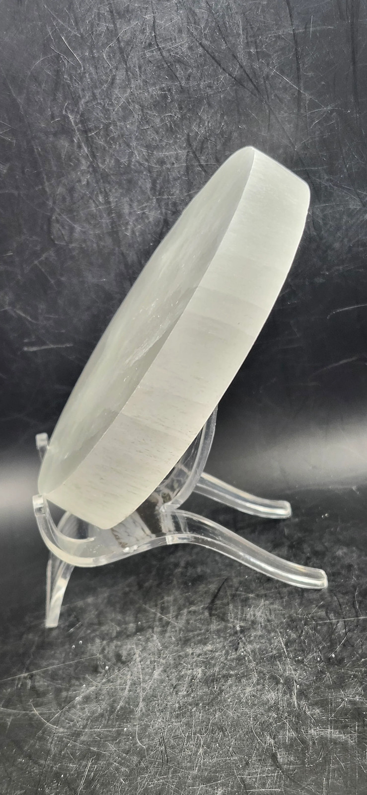 Selenite tree of life charging plate! 4 inches long, .67 thick, 10 ounces