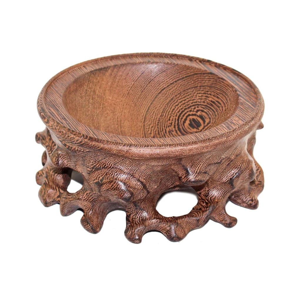 Oriental Asian Rosewood Crystal Decorative Display Stand Pedestal Stands