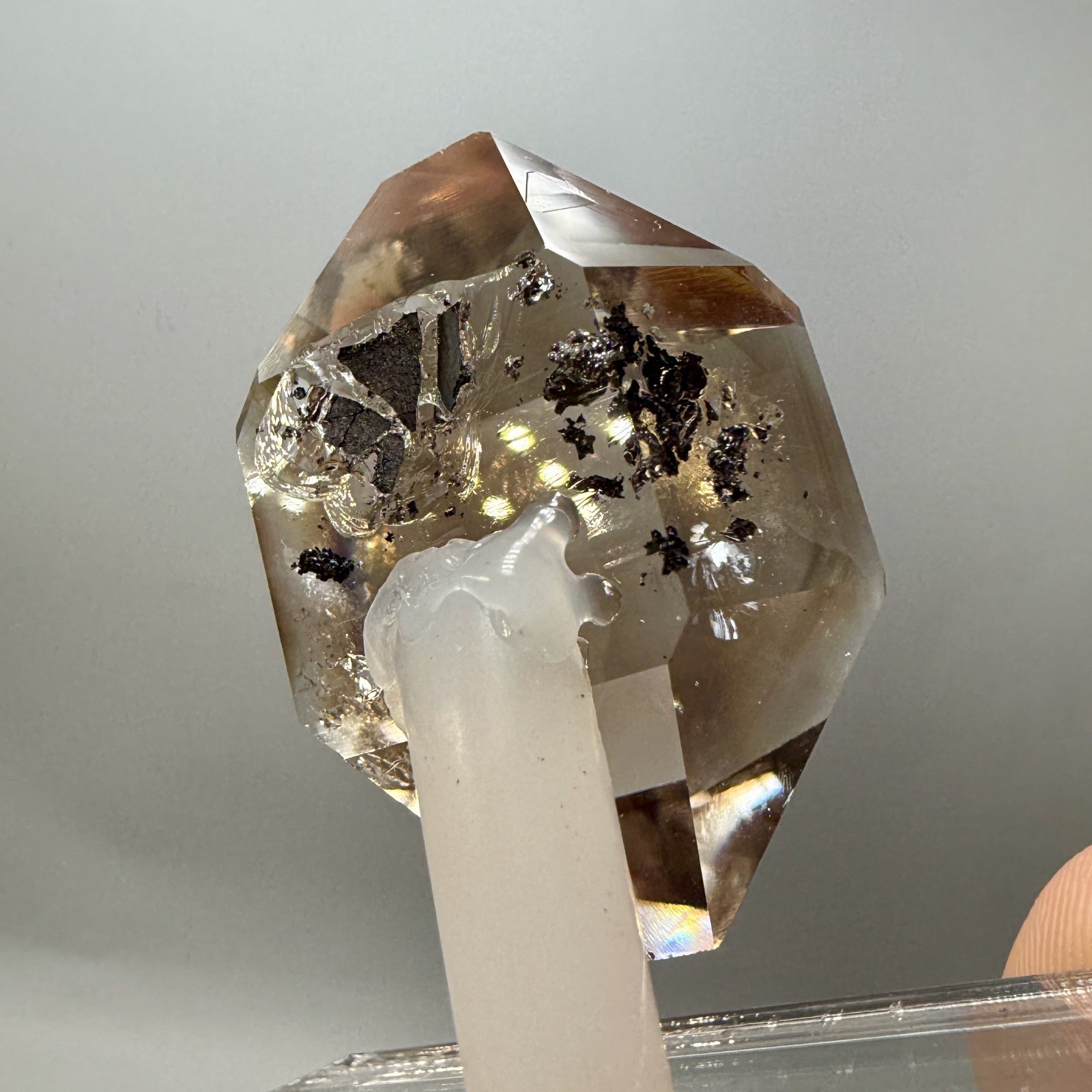 Huge Smoky Herkimer Diamond Gem w/ Sharp Phantoms, A-Grade Clarity