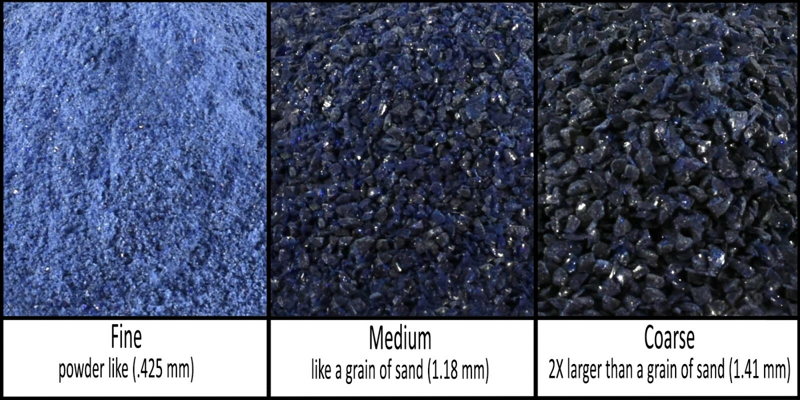 Blue Stone – Crushed Inlay Stone (fine, medium, or coarse)