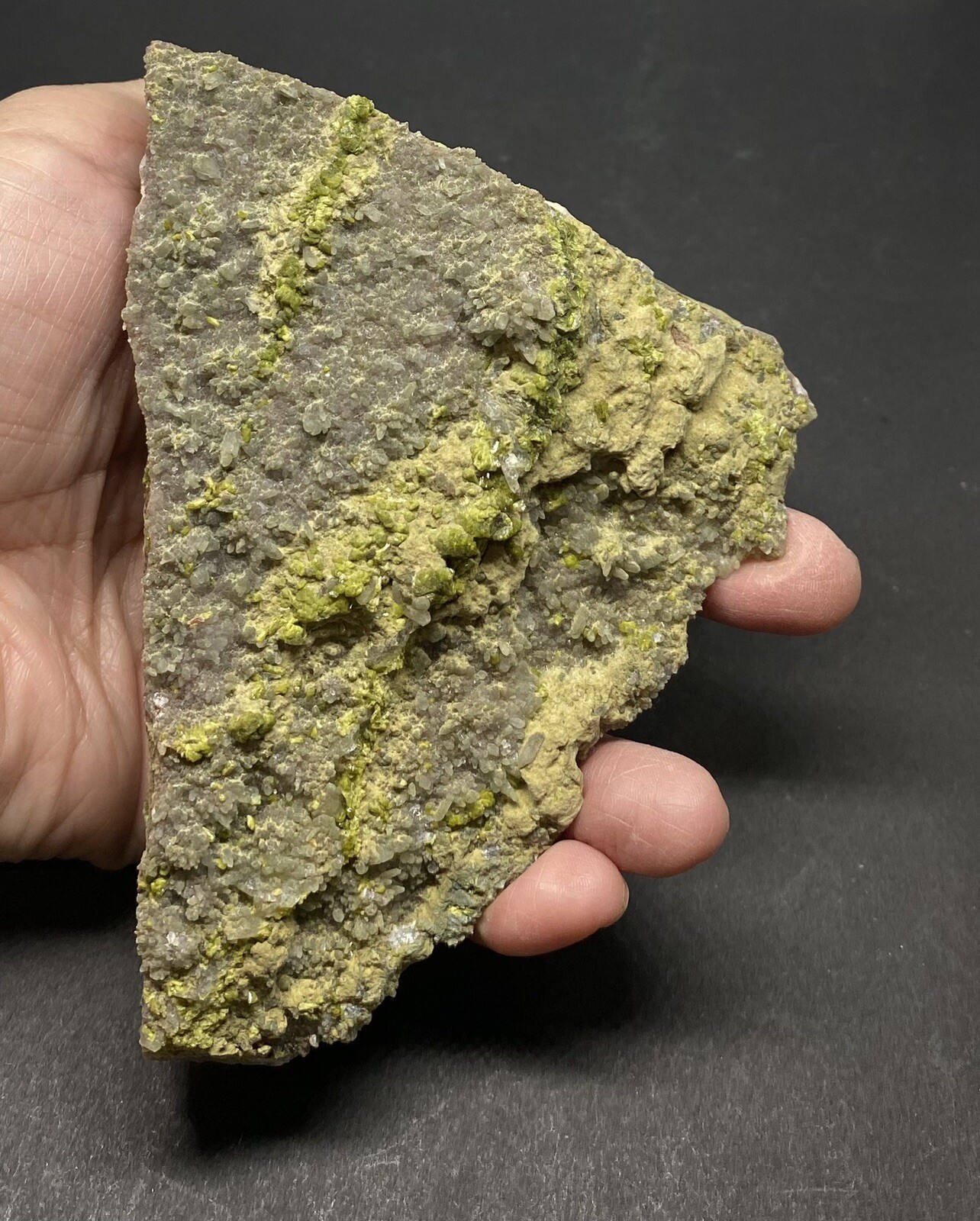 Epidote & Calcite Crystal Mineral From Morocco 1lb 4 1/2in